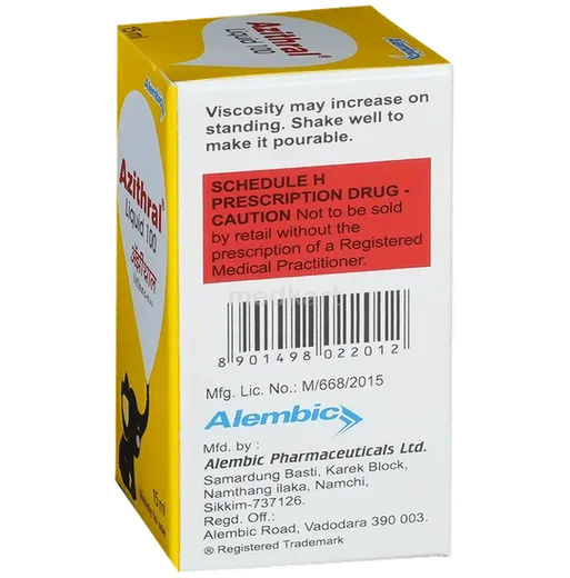 azithral 100mg syrup 15 ml